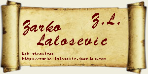 Žarko Lalošević vizit kartica